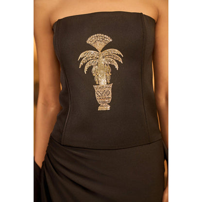 Masaba Cherry Wine Corset Set