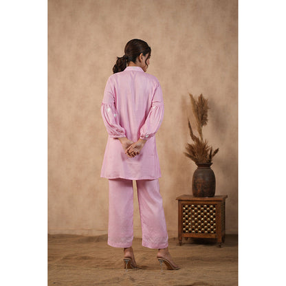Masoomm Pink Embroidered Co-Ord (Set of 2)