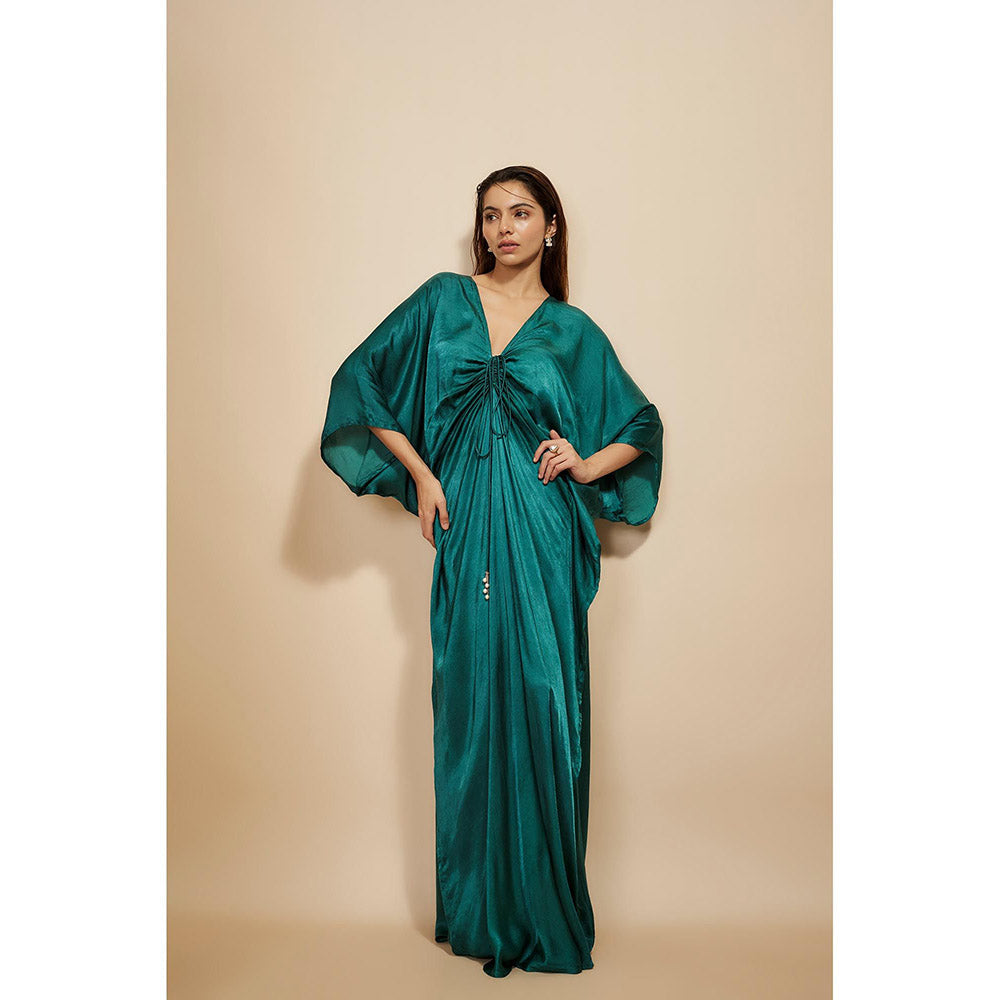 Masumi Mewawalla Dark Green Kaftan Dress