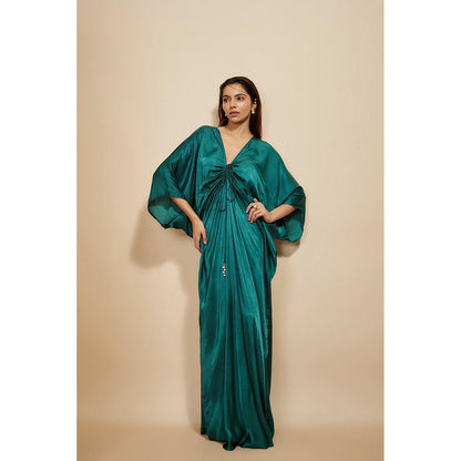 Masumi Mewawalla Dark Green Kaftan Dress
