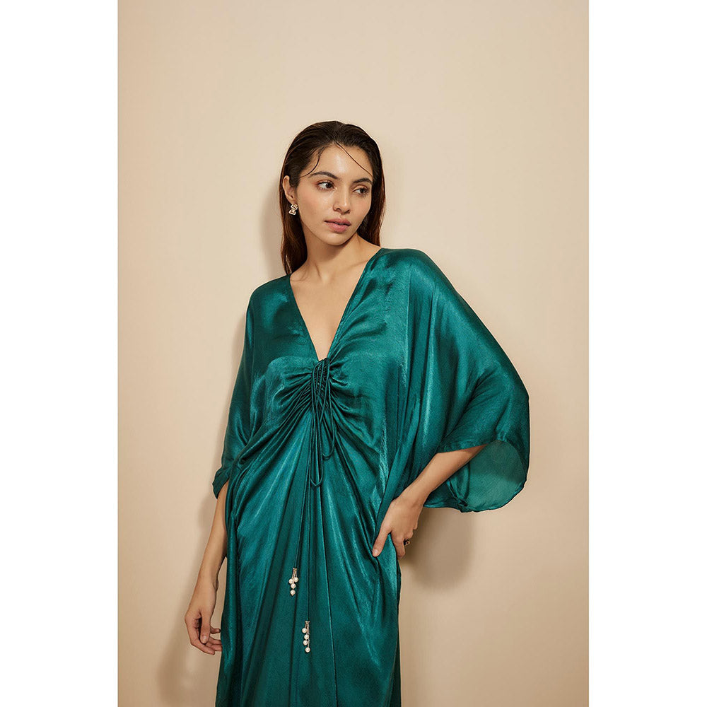 Masumi Mewawalla Dark Green Kaftan Dress