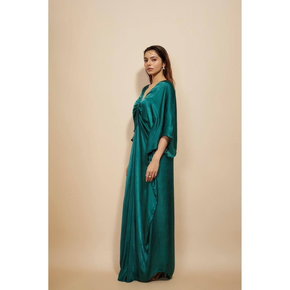 Masumi Mewawalla Dark Green Kaftan Dress