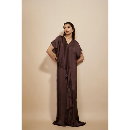 Masumi Mewawalla Brown Kaftan Dress