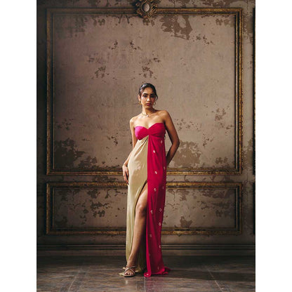 Masumi Mewawalla Hot Pink Shibori Dress