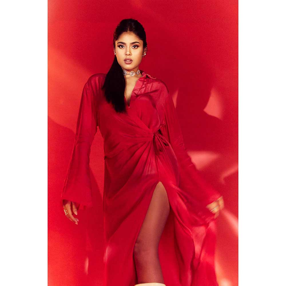 Masumi Mewawalla Hot Pink Shirt Maxi Dress
