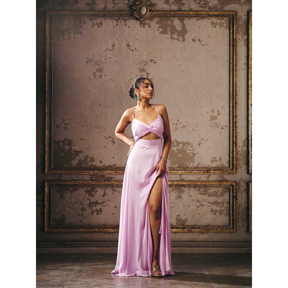 Masumi Mewawalla Lavender Drape Gown
