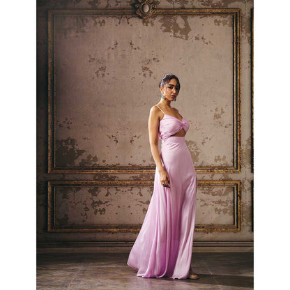 Masumi Mewawalla Lavender Drape Gown