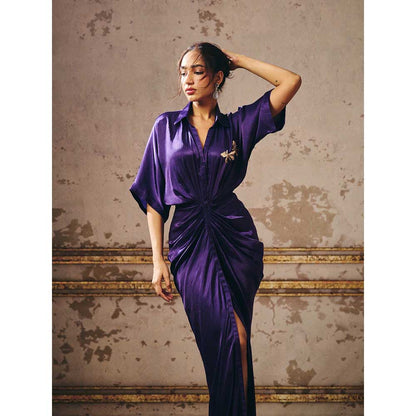 Masumi Mewawalla Purple Shirt Dress