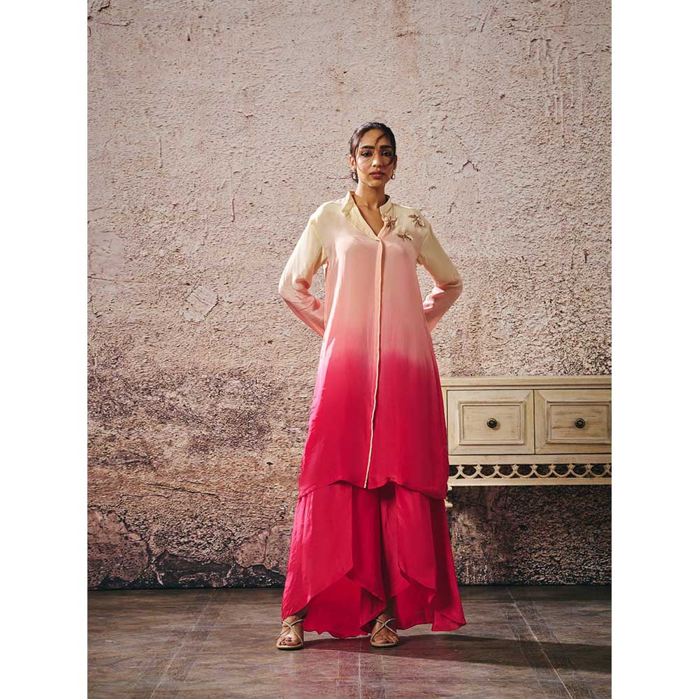 Masumi Mewawalla Pink Kurta with Palazzo (Set of 2)