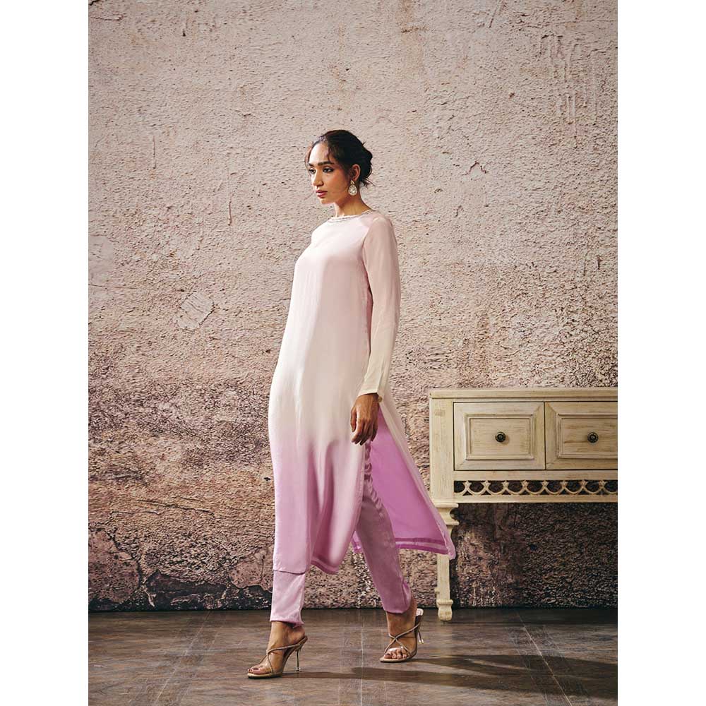 Masumi Mewawalla Lavender Ombre Kurta with Pant (Set of 2)