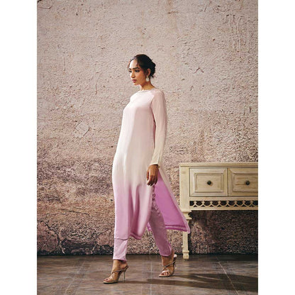 Masumi Mewawalla Lavender Ombre Kurta with Pant (Set of 2)