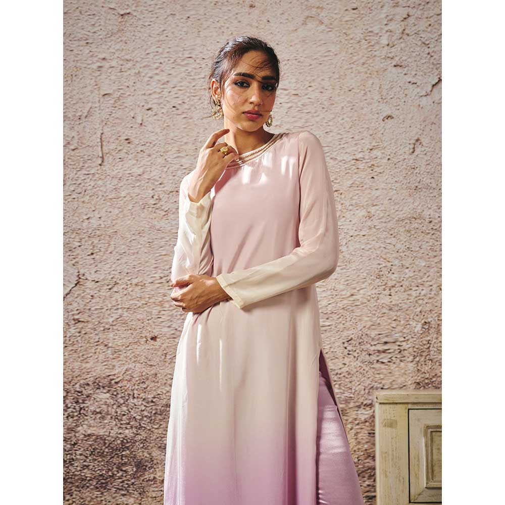 Masumi Mewawalla Lavender Ombre Kurta with Pant (Set of 2)