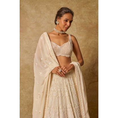 Masumi Mewawalla Butter Embroidered Lehenga with Stitched Blouse and Dupatta (Set of 3)