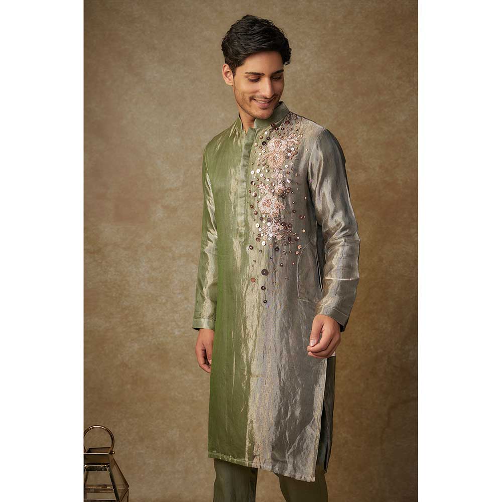 Masumi Mewawalla Multicolor Embroidered Kurta and Pant (Set of 2)
