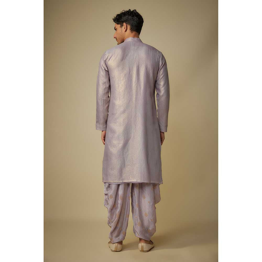 Masumi Mewawalla Lavender Embroidered Kurta and Dhoti (Set of 2)