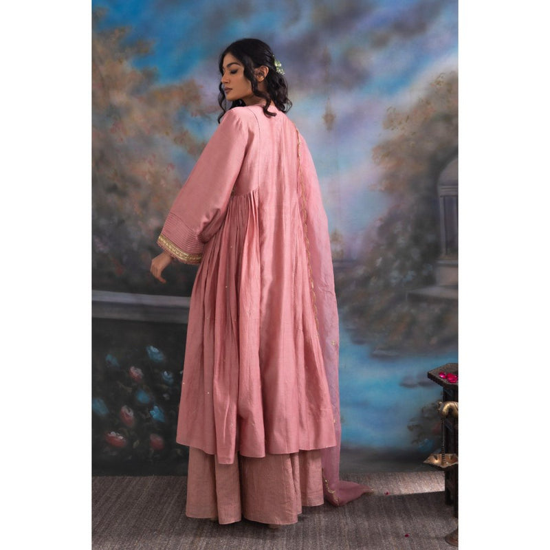 MEESA Gulkand Pink Palazzo (Set of 3)