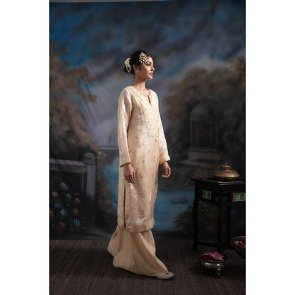 MEESA Safiyah Beige Palazzo (Set of 3)