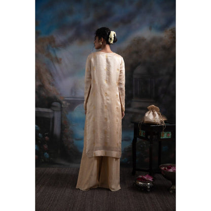 MEESA Safiyah Beige Palazzo (Set of 3)