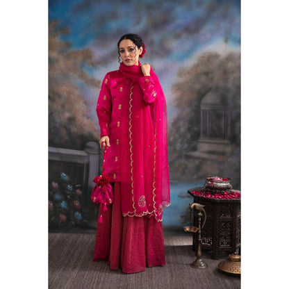 MEESA Gulabo Pink Sharara (Set of 3)