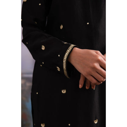 MEESA Siah Black Kurta (Set of 3)