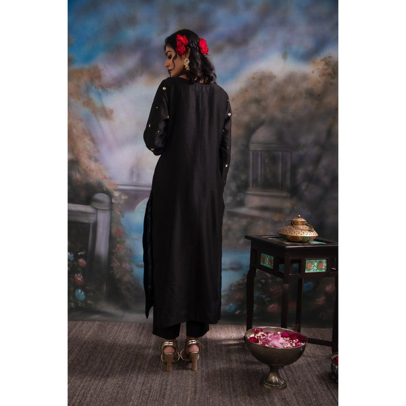 MEESA Siah Black Kurta (Set of 3)