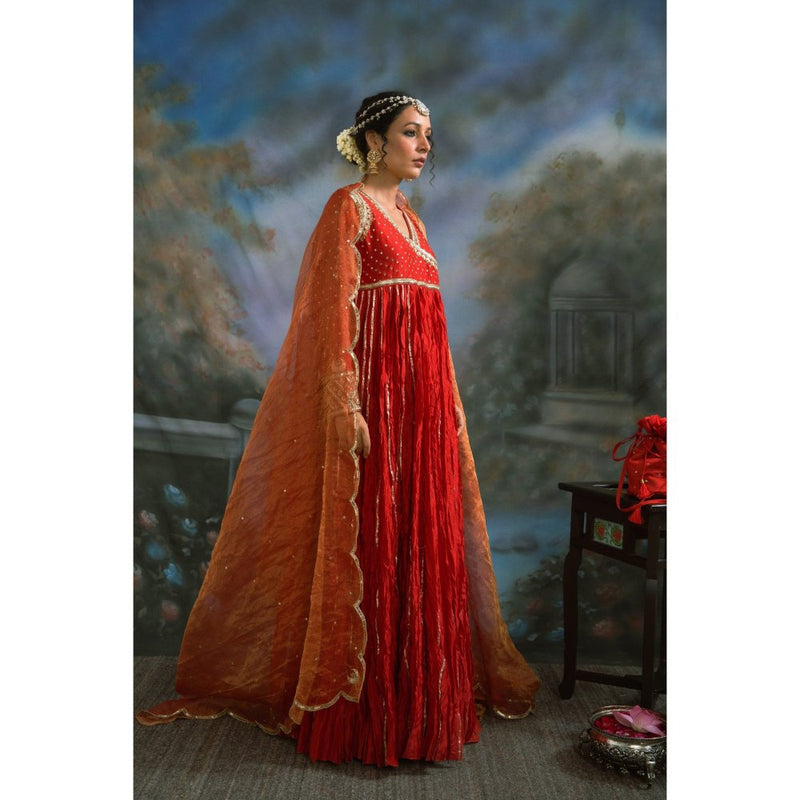 MEESA Mastani Angarkha Kurta with Dupatta (Set of 2)