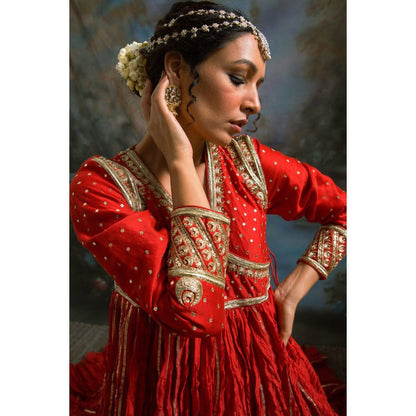 MEESA Mastani Angarkha Kurta with Dupatta (Set of 2)