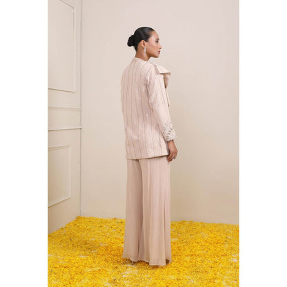 Miku Kumar Pink Zoha Jacket with Inner and Palazzo (Set of 3)