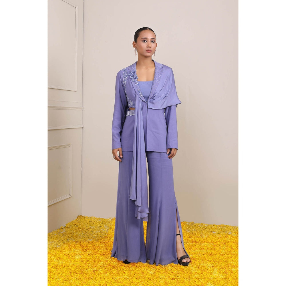 Miku Kumar Purple Myra Co-Ord (Set of 3)