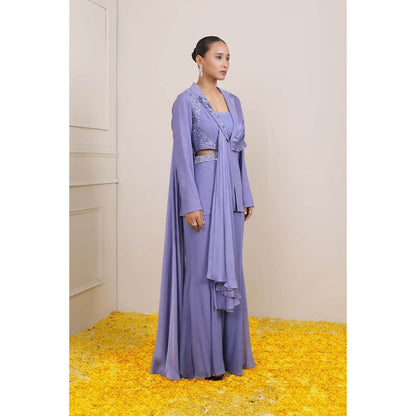 Miku Kumar Purple Myra Co-Ord (Set of 3)