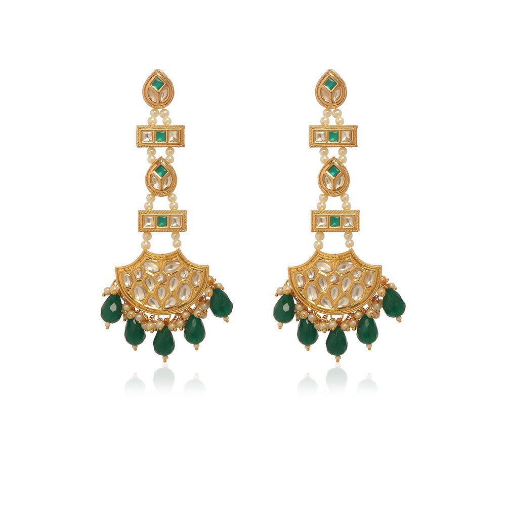MINAKI White Jewellery Drop and Dangler Earrings