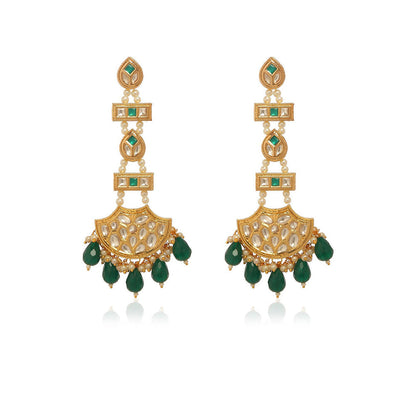 MINAKI White Jewellery Drop and Dangler Earrings