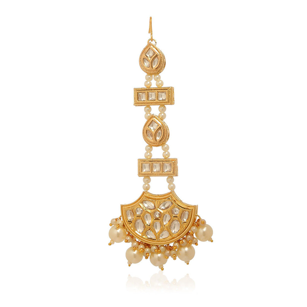 MINAKI Gold Jewellery Maang Tikka