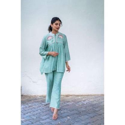 MINSH Aqua Frost Blue Co-Ord (Set of 2)