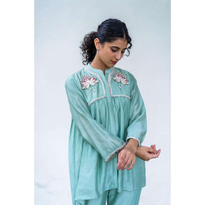 MINSH Aqua Frost Blue Co-Ord (Set of 2)