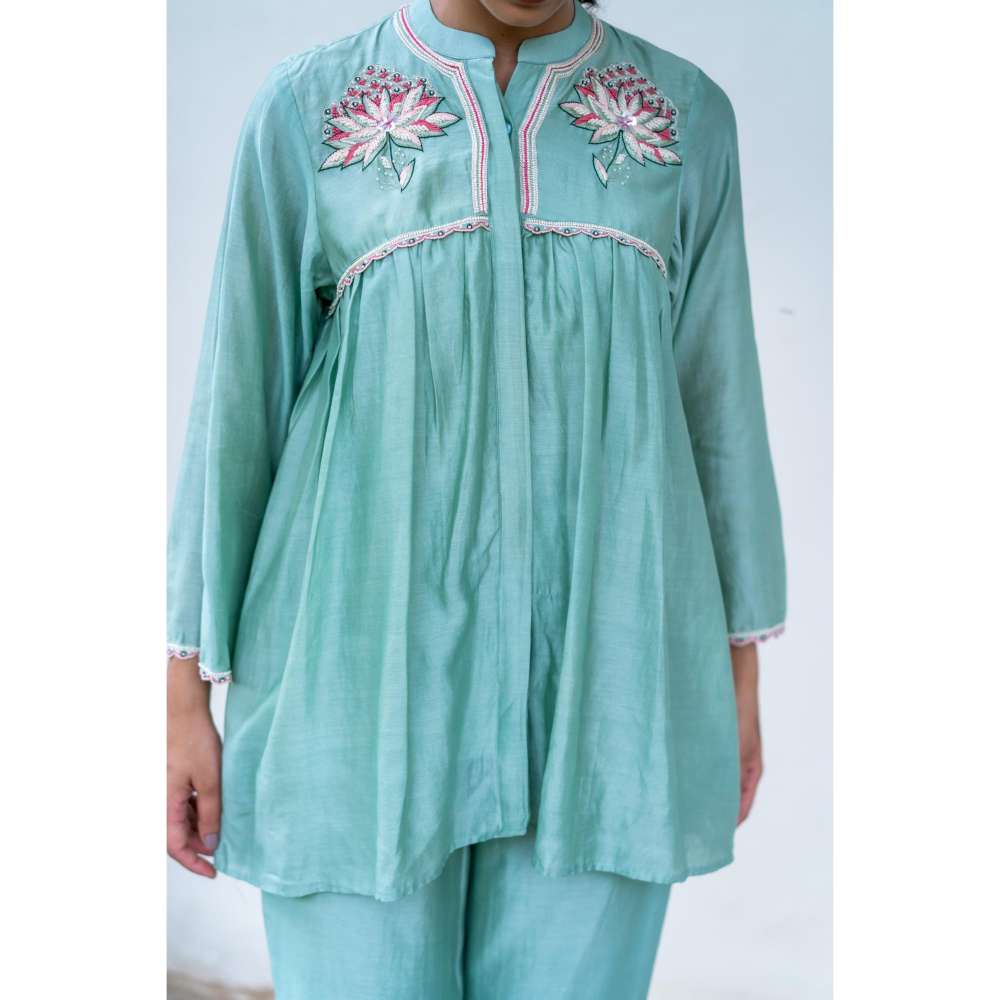 MINSH Aqua Frost Blue Co-Ord (Set of 2)