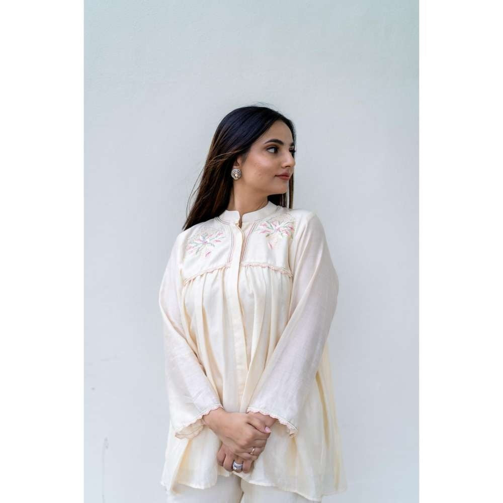MINSH Silk Frost Cream Co-Ord (Set of 2)