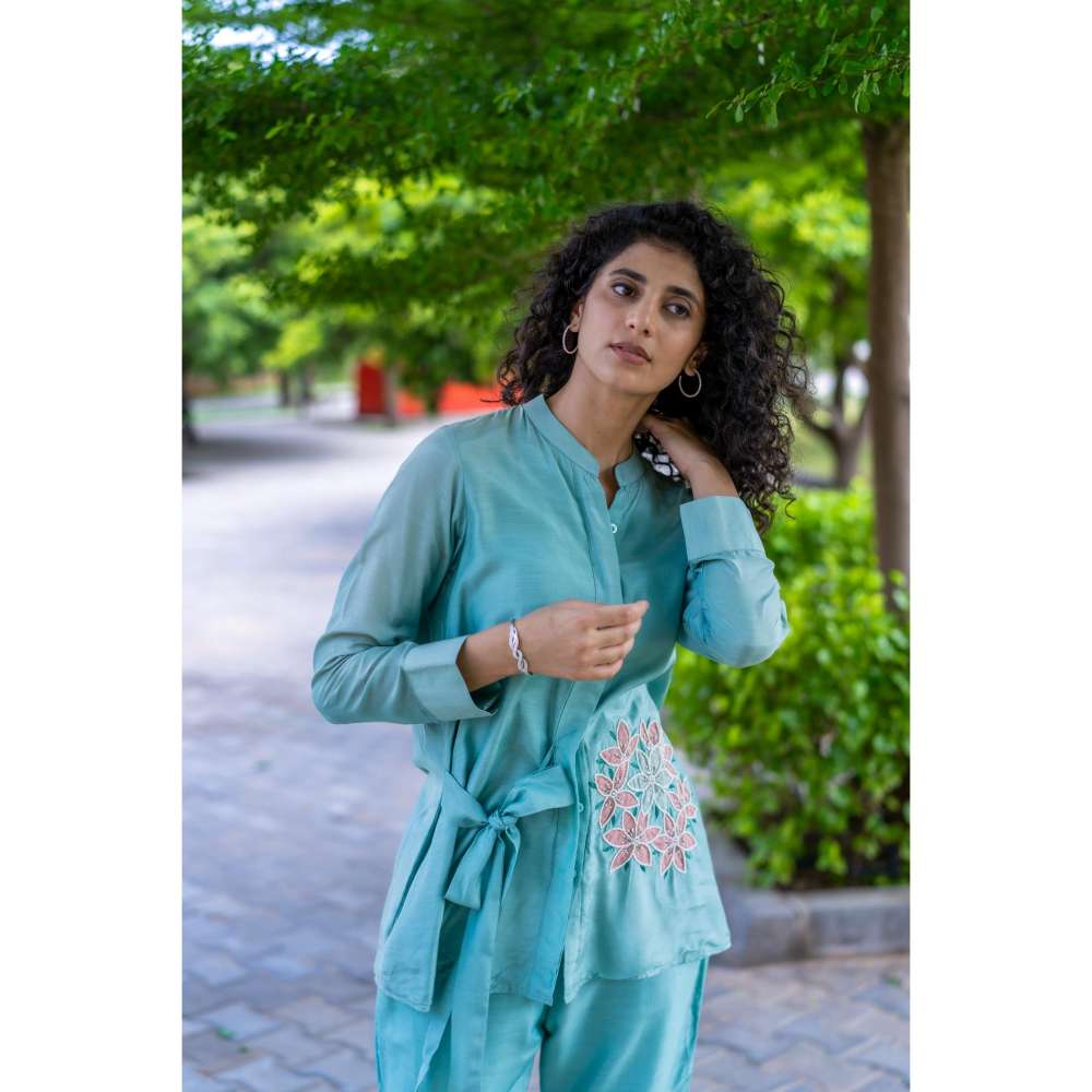 MINSH Mint Lagoon Blue Co-Ord (Set of 2)