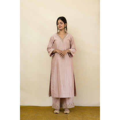 MITHI SUPARI Mauve Afimi Kurta with Pant and Dupatta (Set of 3)