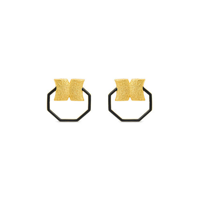 MNSH Black Hexa Candy Earring
