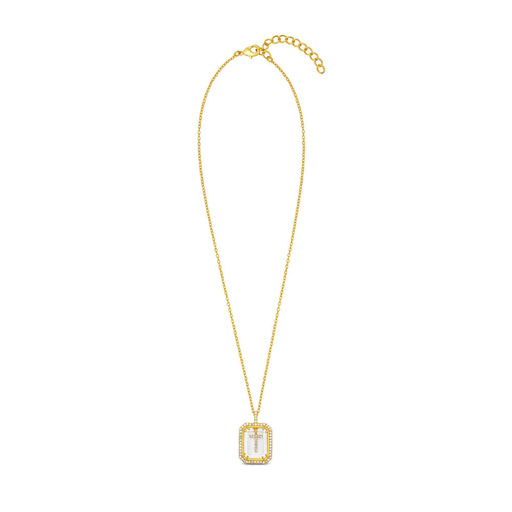 MNSH Initial Diamond Necklace T