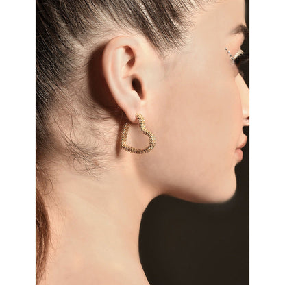 MNSH Textured Heart Earrings