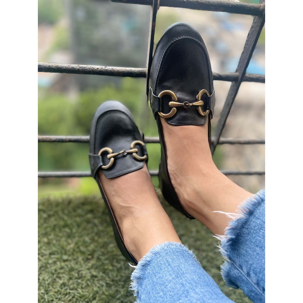 Modanta Black Loafers