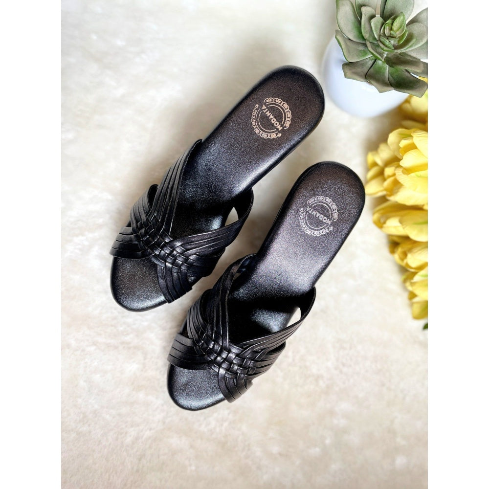 Modanta Black Criss Cross Heels