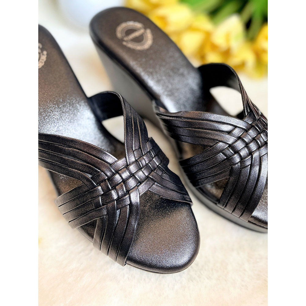 Modanta Black Criss Cross Heels