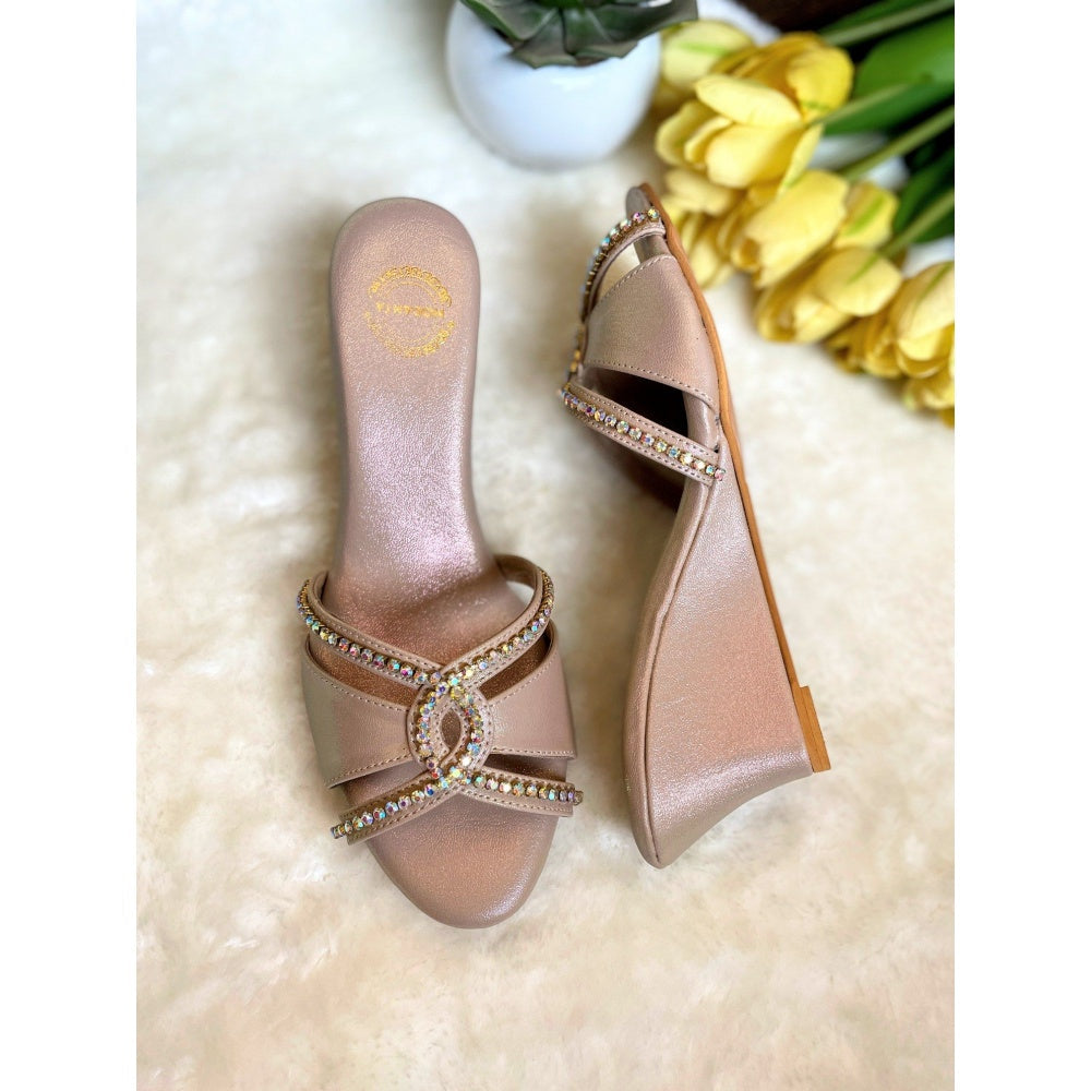 Modanta Diamond Rose Gold Wedges