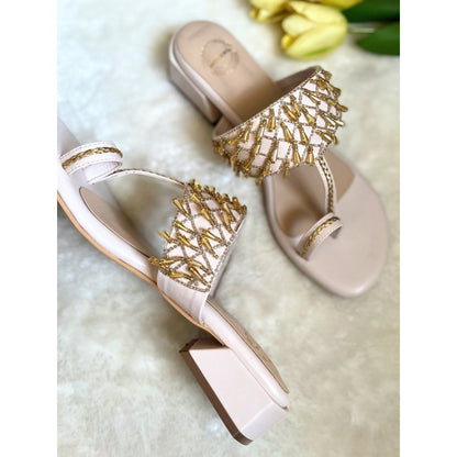 Modanta Latkan Beige Kolhapuris