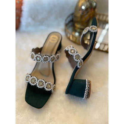 Modanta Green Diamond Heels