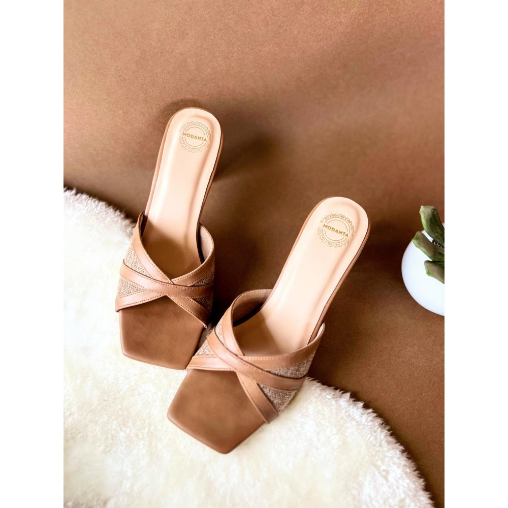 Modanta Tan Jute Heels