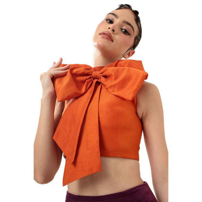 MODO CALDO Orange Solar Orchid Solid Top and Skirt